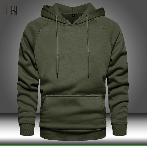 

hoodies sweatshirts men solid color hoodie hip hop streetwear outwear autumn winter long sleeve hoody male pullover tracksuit 201114, Black