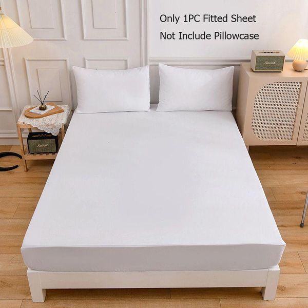 

bedding sets mattress cover solid color fitted bed sheet quilt plain bedsheet modern dust 1.2/1.5/1.8m