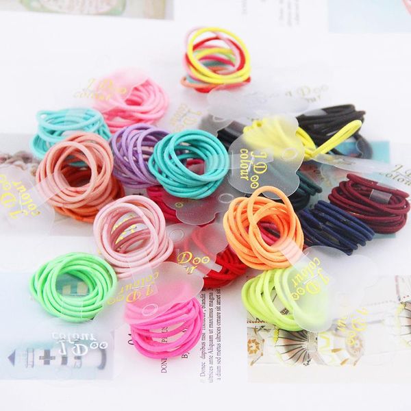 

hair accessories 50/100pcs fashion girls rubber bands scrunchy elastic kids baby headband decorations ties gum, Slivery;white