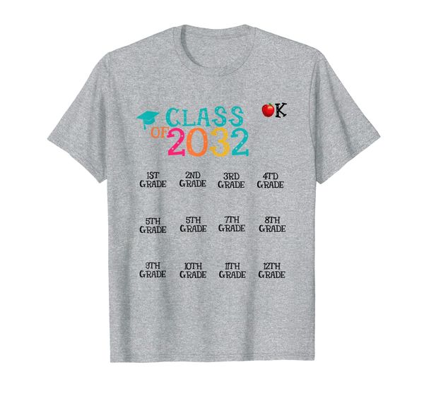 

K -12th grade hand prints space Graduation Class of 2032 Tee, Mainly pictures