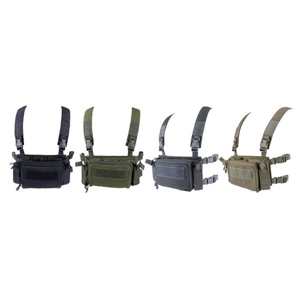 

hunting jackets tactical vest with pouch molle chest rig gear paintball plate carrier, Camo;black