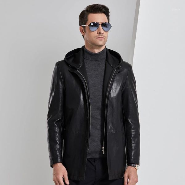 

men motorcycle leather jackets winter male fashion casual hooded faux jacket mens warm pu leather jackets coats1, Black