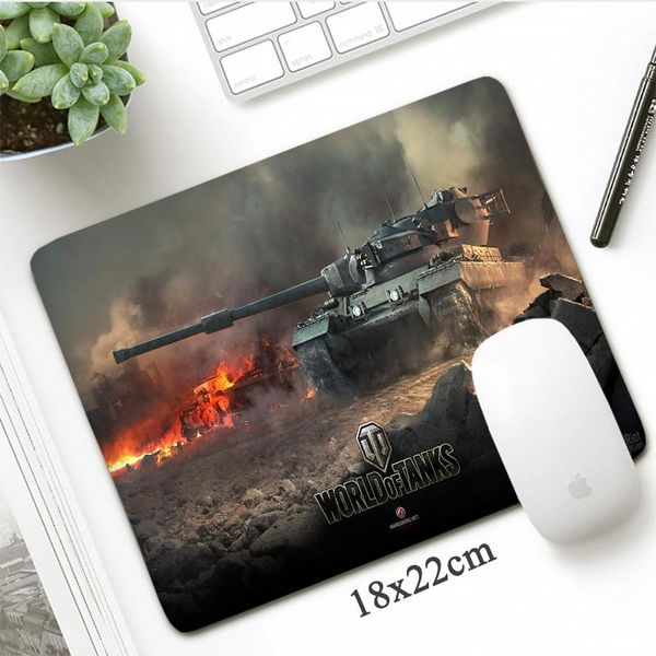 

mouse pads & wrist rests small siz 18x22cm the world of tanks mousepad non-skid locking edge speed gamer gaming pad lapdesk mat notebook
