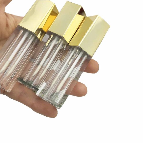 

storage bottles & jars 5/10/30/50pcs 5ml empty lip gloss tubes eyeliner containers gold cap,mascara refillable lipgloss cosmetic packing