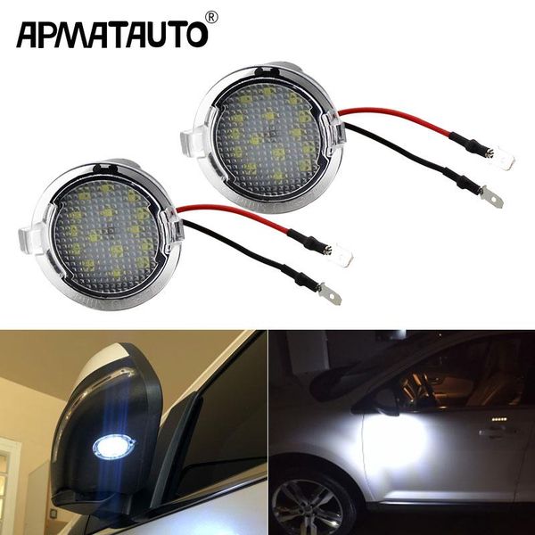

emergency lights 2pcs led under side mirror puddle light white 6000k canbus for edge fusion flex explorer mondeo taurus f-150 expeditio