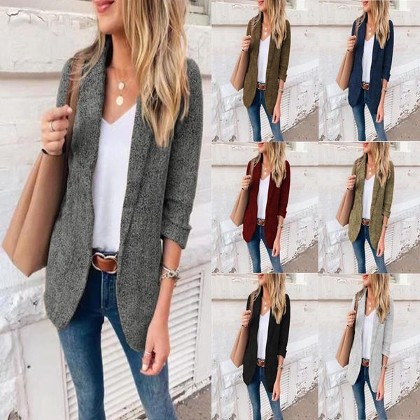 

women's suits & blazers casual small suit jacket 2021 autumn and winter style european american temperament slim short professional, White;black