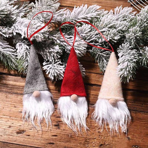

christmas tree decoration hanging pendant ornament xmas wine bottle cover santa decoration party supplies 3 colors dhl ship