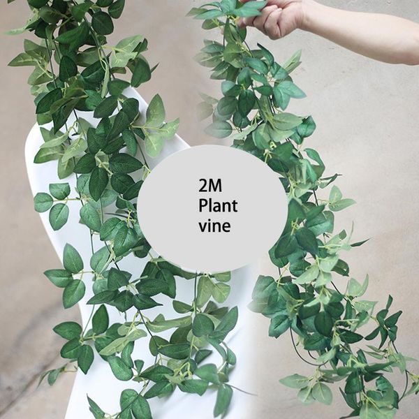 

decorative flowers & wreaths 10pcs artificial plant 2m rose leaf vine for home decoration pipe hanging plants diy garden fence wedding party