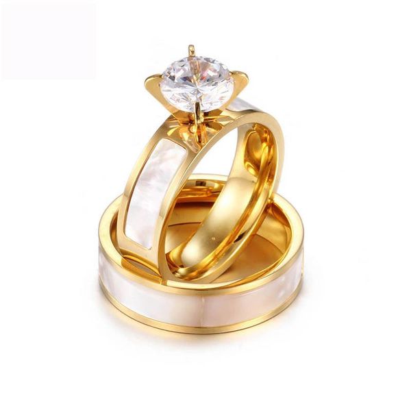 

wedding rings luxury shell accessories jewel ring fashion jewelry engagement lover valentine lovers marry couples party gifts, Slivery;golden