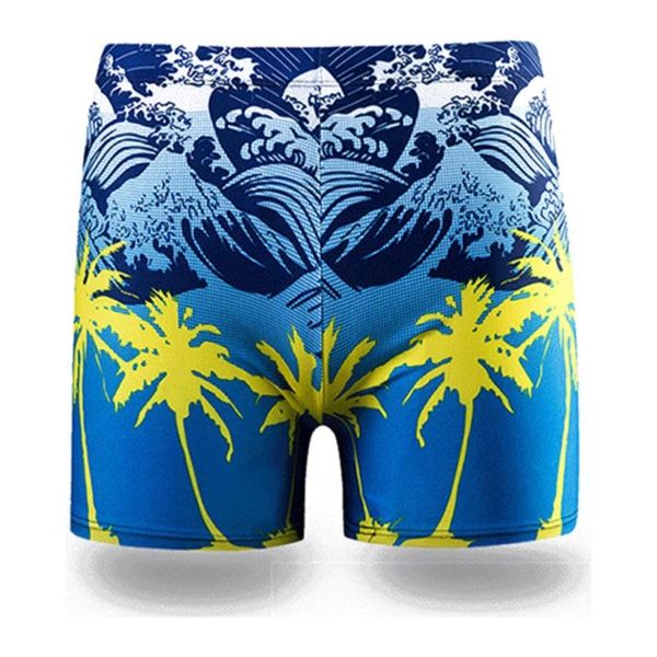 Roupas de banho masculinas a5kc masculino quadrado maiô tropical coqueiro boxer boxer boxe