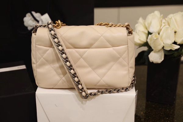 

luxury women ch 19bag black lambskin quilted small large flap shoulder bags crossbody bag genuine real leather handbags purse