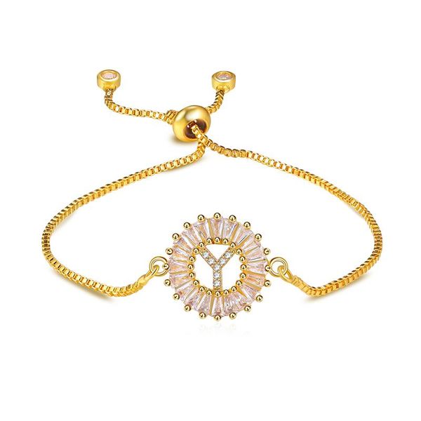 

charm bracelets 2021 adjustable & bangles for women party 26 english letters bracelet color statement jewelry gift femme, Golden;silver