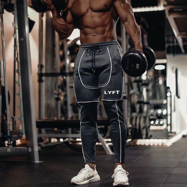 

men's pants reflective sweatpants drawstring jogging fashion trousers, Black