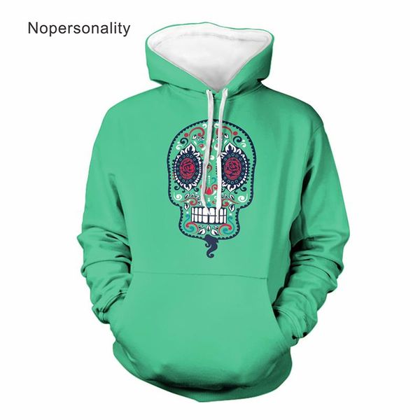 

men's hoodies & sweatshirts nopersonality sugar skulls printing casual sweatshirt winter trend hoodie hooded oversized hoddies custom, Black