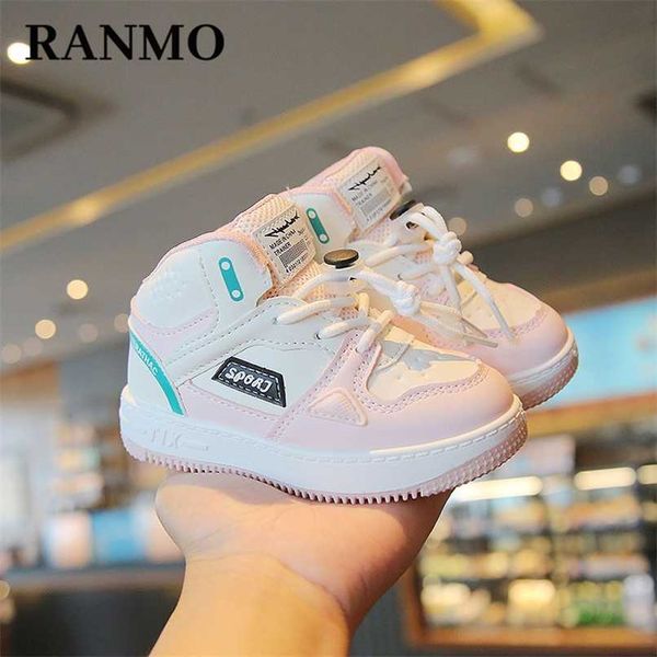 

baby boys sneakers kids high-casual shoe children's sports shoes for girls basketball mesh running shoes soft sole baby shoe 211022, Black