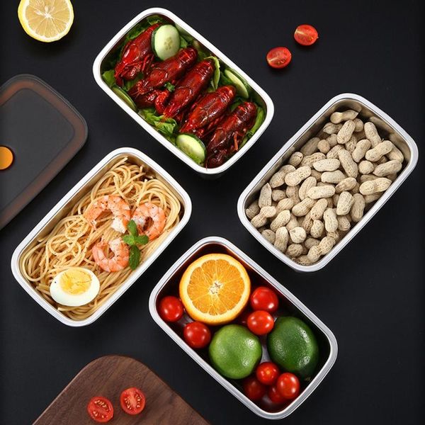 

storage bottles & jars h9ec refrigerator rectangular stainless steel lunch box portable food