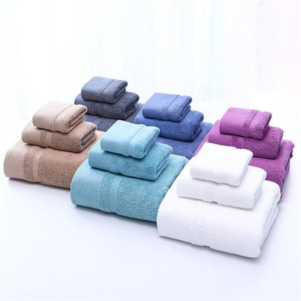 

towel 3pcs terry cotton set business face hand bath sets 6 colors home el travel