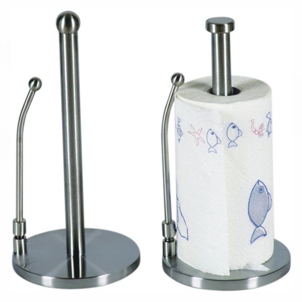 

stainls steel flat head spring tissue holder convenient kitchen paper holder dk type vertical large roll tissue holder