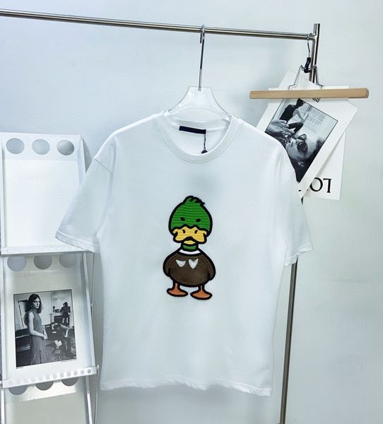 

1a9gom t shirt summer women mens designer apparel fashion tees brand luxury duck embroidery short sleeve street clothing tracksuit polos des, White;black
