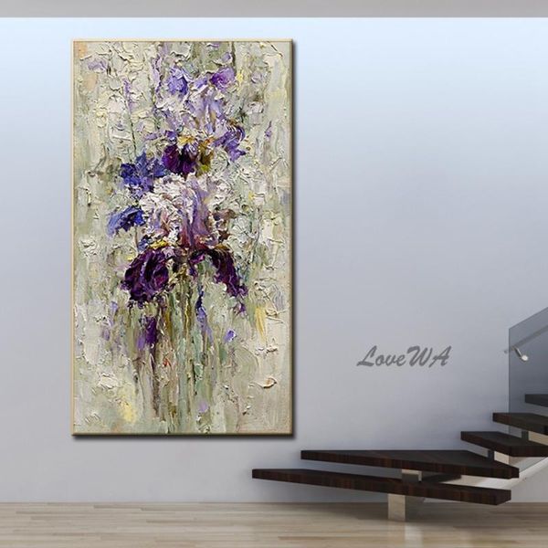 

paintings artwork handpainted knife flower abstract oil painting wall art home decoration picture hand on canvas unframed