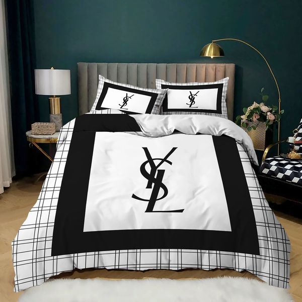 

fashion designer letter printing 3-piece bedding set full size, luxurious modern style duvet cover, household items/holiday gifts/l, includi