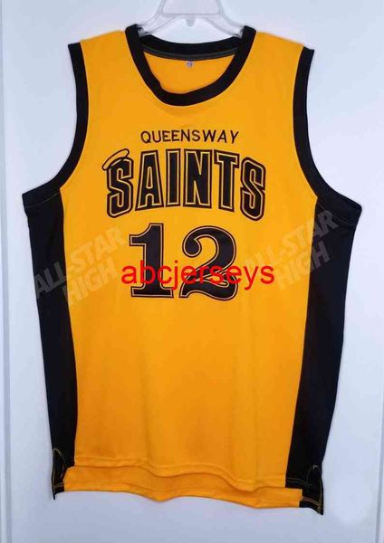 # 12 Stephen Curry Retro Middle School Maglia da basket Queensway Custom Throwback Ncaa XS-6XL