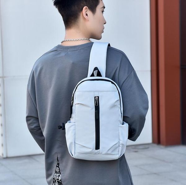 

dhl30pcs cross body bag men nylon plain casual sports oxford chest bag fanny packs small crycling messenger bag outdoor