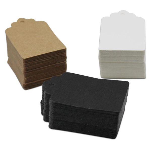 

greeting cards 300pcs 3x5cm rectangle scalloped kraft paper wish words tags diy crafts making for wedding party supply decorations