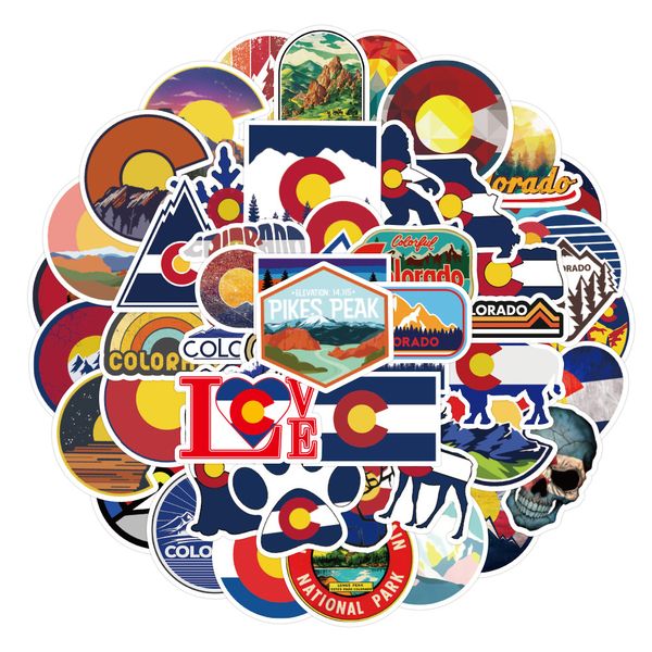 

50pcs colorado stickers for wall car lapbicycle diy waterproof sticker
