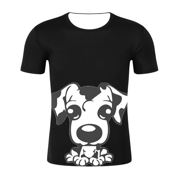 

20213d printed trend men's t-shirt net red casual short sleeve t-shirt men, White;black