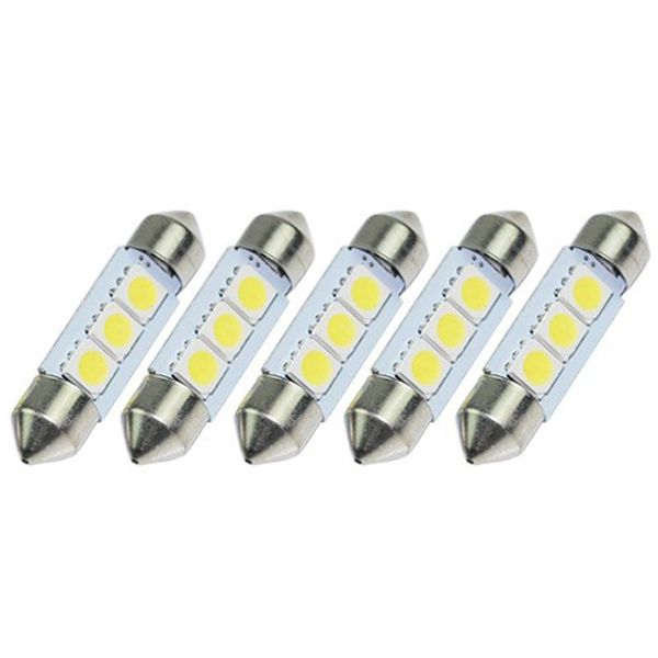 

car headlights 6x 36mm 3 smd led pure white festoon map interior dome light 12v