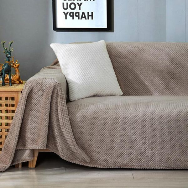 

comforters & sets multifunctional sofa soft bed flannel solid blanket blue coral velour vison throw cover