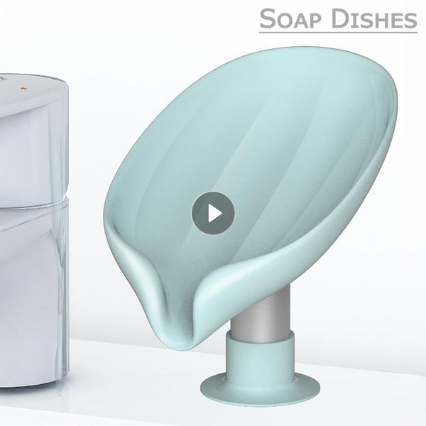 

soap dishes leaf shape dish drain holder bathroom supplies box shower sponge storage plate tray home gadge