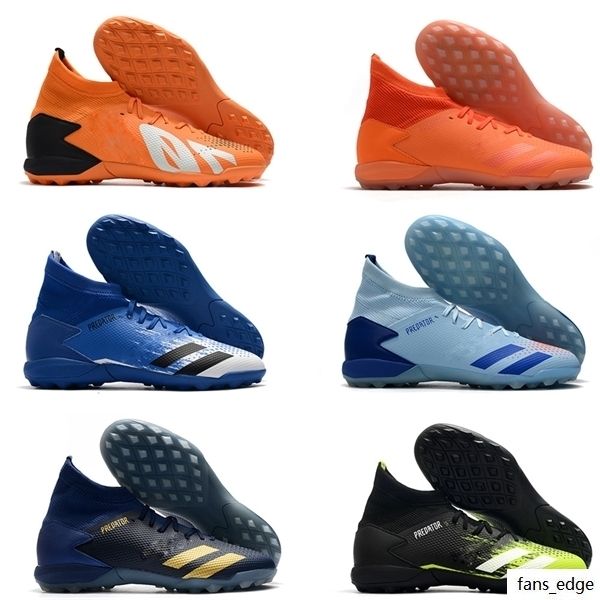 

predator mutator 20.3 tf mens high ankle boots soccer shoes indoor leather laceless trainers turf socks football cleats new