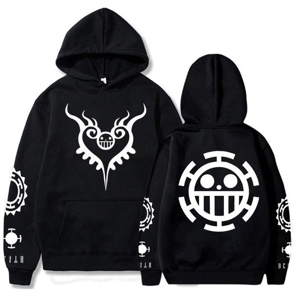 

men's hoodies & sweatshirts one piece hoodie loose law printing pullover, Black