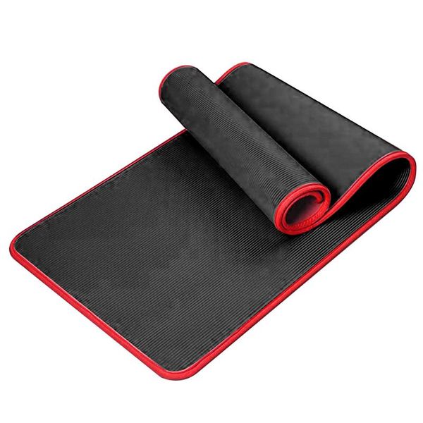 

yoga mat anti-skid sports fitness mat 10mm thick nbr comfort foam yoga mafor exercise, yoga, and pilates gymnastics #t4
