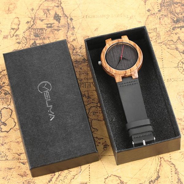 

wristwatches wooden watches and clock man natural bamboo wood case genuine leather minimalist men's wrist watch sports hours + gift box, Slivery;brown