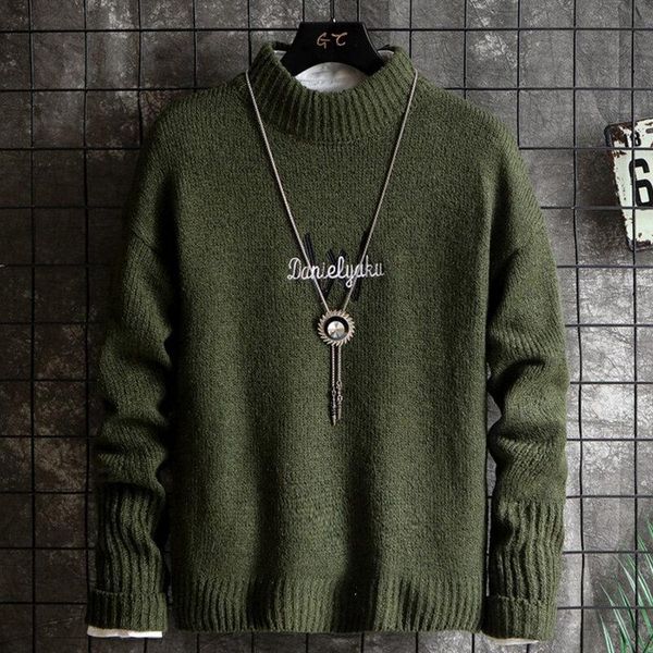 

men's sweaters sweater autumn thin round neck bottomed long sleeved loose spring and clothes, White;black