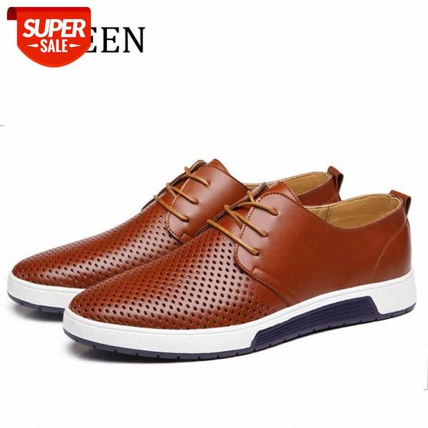 

yween big size men's casual shoes fashion leather shoes men flat size 38-48 #av9o