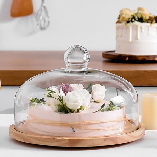 

wooden plate for cake fruit dessert serving trays creative wedding birthday party afternoon tray with cover
