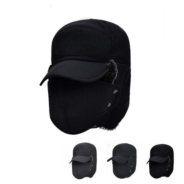 

skullies beanies men women faux f-ur earhat cap masks ski trooper trapper matched warm soft bonnet skullies gift winter, Silver