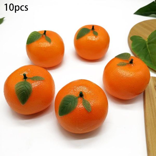 

10pcs artificial orange simulation fake fruit home decor decoration tangerine