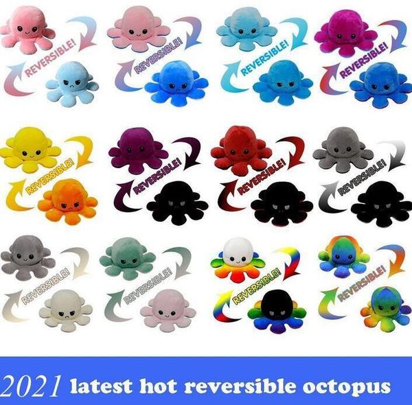 

us stock reversible flip ocs stuffed plush doll soft simulation reversible plush toys color chapter plush doll child toys