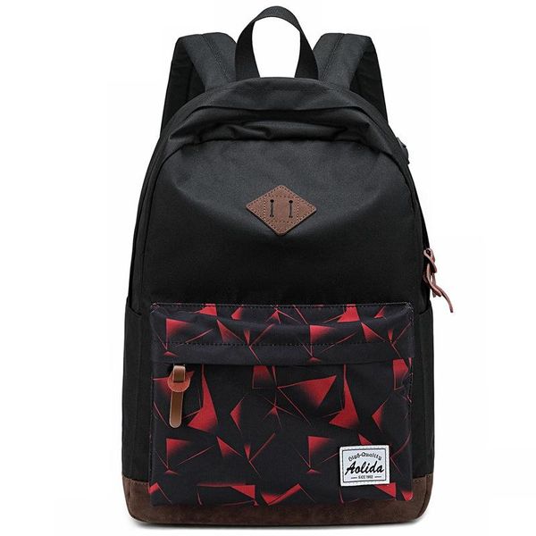 

men backpack lightweight oxford daykpack school bag fashion printng laptravel bags shoulder bookbags camouflage black