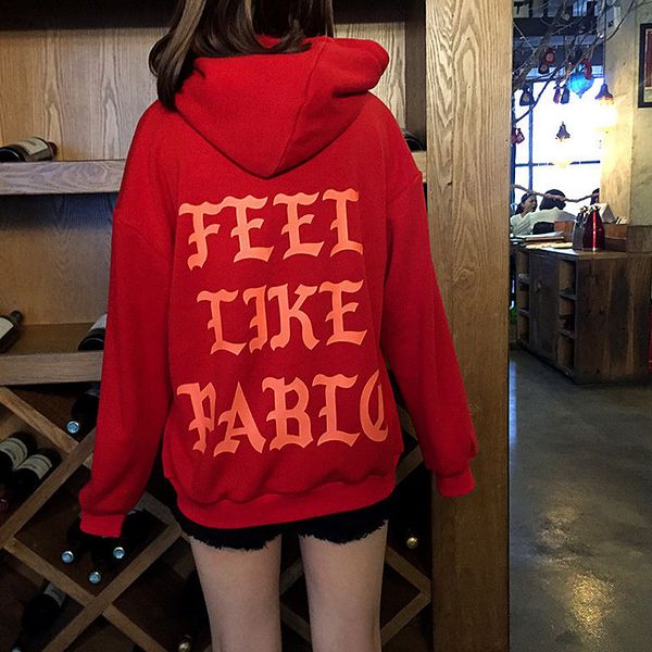 

trendy fashion hip hop kanye bieber the same gothic hooded sweater, Black