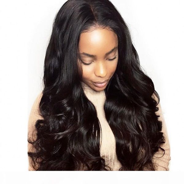 

lace front brazilian wig human hair part wig with baby hair pre plucked body wave hair wigs, Black;brown