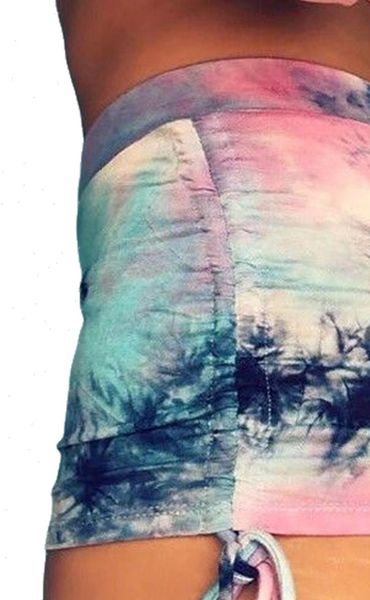 

womens pants, tie dye printed high waist sports shorts, womens yoga pants, breathable skin friendly drop shipping, White;black