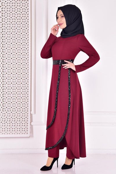 

ethnic clothing scaly combine burgundy dnz7031, Red