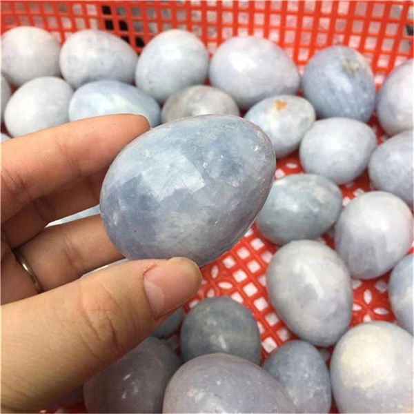 

decorative objects & figurines wholesale natural carved blue celestite yoni egg crystal spiritual healing products for deoctaion