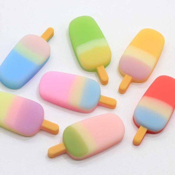 

decorative objects & figurines 10/100pcs resin rainbow ice-cream charms jewelry diy making flatback food scrapbooking embellishment for phon